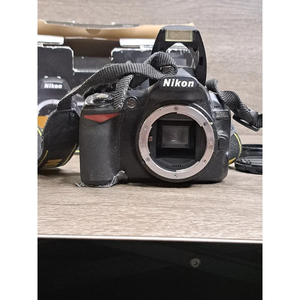 Nikon D3100 DSLR Camera Black 18-55mm Lens MH-24 Charger Bundle Tested
